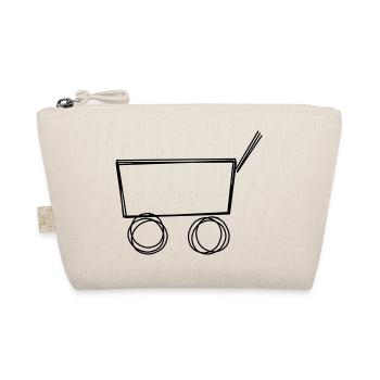 Bollerwagen handgezeichnet - Bio-Täschchen - Natur - Vorne