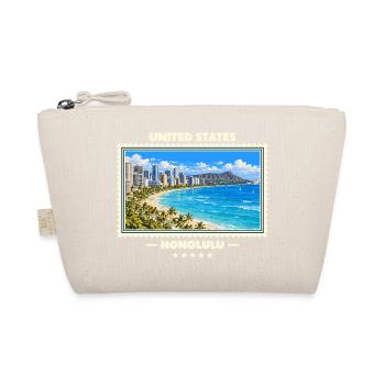 Vereinigte Staaten Honolulu Vintage Reisemarke - Bio-Täschchen - Natur - Vorne