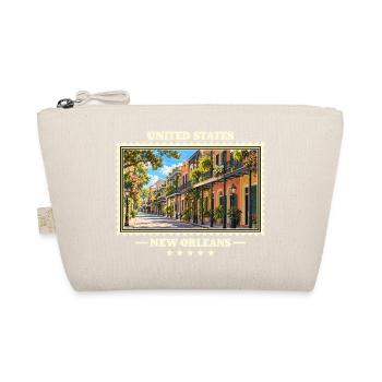 Vereinigte Staaten New Orleans Vintage Reisemarke - Bio-Täschchen - Natur - Vorne