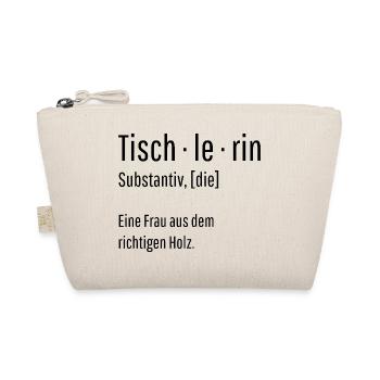 Tischlerin Substantiv Definition Holz Geschenk - Bio-Täschchen - Natur - Vorne