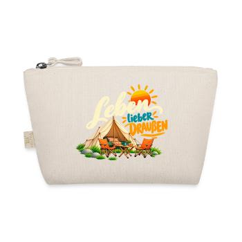 Leben Draußen Camping Vibes - Bio-Täschchen - Natur - Vorne