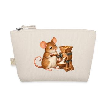 Maus mahlt Getreide - Bio-Täschchen - Natur - Vorne