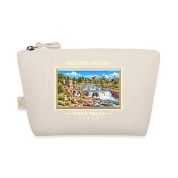 Vereinigte Staaten Sioux Falls Vintage Reisemarke - Bio-Täschchen - Natur - Vorne