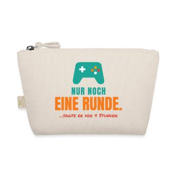 Nur noch eine Runde – Gamer Spruch - Bio-Täschchen - Natur - Vorne