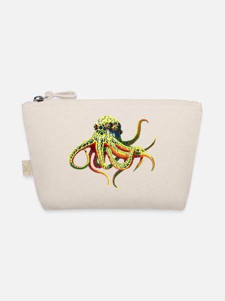 Neon-Oktopus  - Bio-Täschchen - Natur