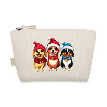 Hunde Weihnachten - Bio-Täschchen - Natur - Vorne