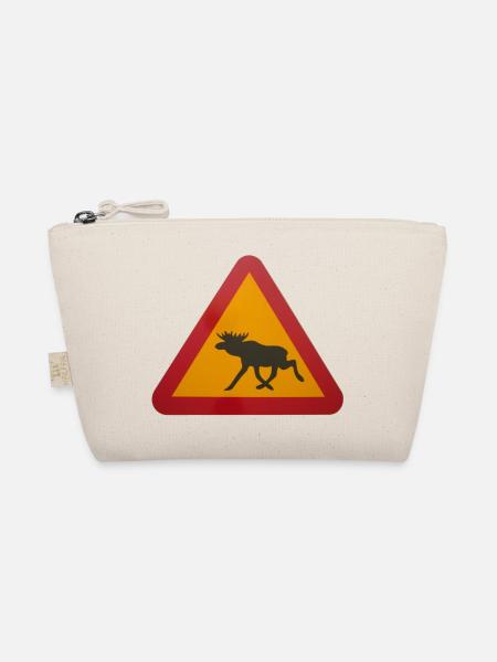 Warnschild Elch - Bio-Täschchen - Natur - Vorne