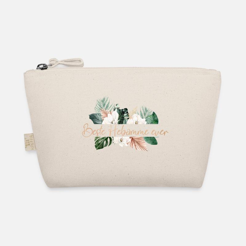 BESTE HEBAMME EVER ! Blumen Boho personalisierbar Bio-Täschchen