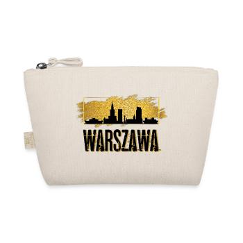 Warschau Warszawa Polen Stadt Skyline Heimat Gold - Bio-Täschchen - Natur - Vorne