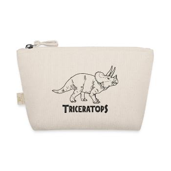 Triceratops Dinosaur - Organic Pouch - nature - Front