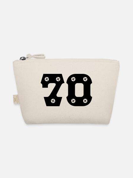 70th Birthday Gift - Organic Pouch - nature - Front