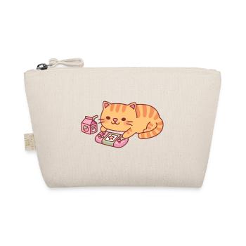 Mignon chat tigré orange se relaxant avec des jeux vidéo - Trousse biologique - nature - Devant