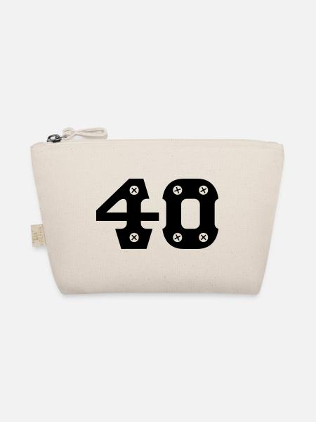 40th birthday - Organic Pouch - nature - Front