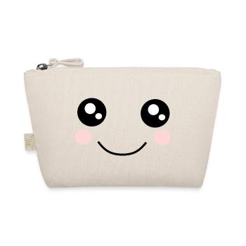 Kawaii, eyes, face - Organic Pouch - nature - Front