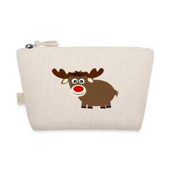 Rentier Elche cute Weihnachten lustige Geschenke - Bio-Täschchen - Natur - Vorne