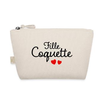 Femme Coquette Humour Mot Affectueux Couple - Trousse biologique - nature - Devant