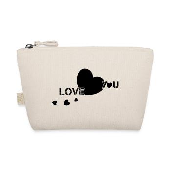 Je t’aime Valentine Couple Coeurs - Trousse biologique - nature - Devant