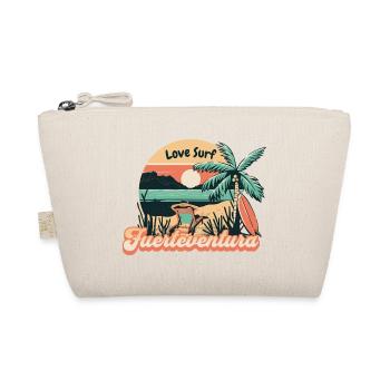 Fuerteventura Surfing Surfboard Palm Trees Island Summer - Organic Pouch - nature - Front