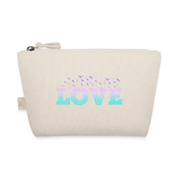 Amour Amour Coeur Oiseaux Romantique Je t’aime - Trousse biologique - nature - Devant