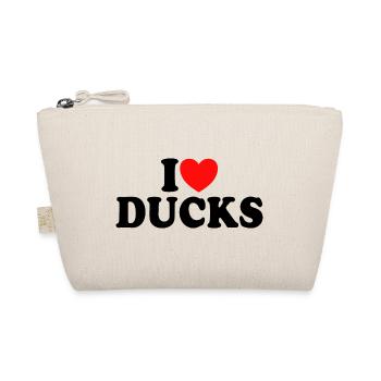 I love ducks - I love ducks - Organic Pouch - nature - Front