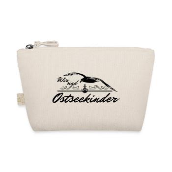 Baltic Sea Children's Saying with Anchor and Seagull - Organic Pouch - nature - Front