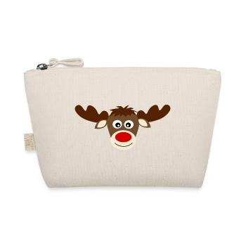 Rentier Elche cute Weihnachten lustige Geschenke - Bio-Täschchen - Natur - Vorne