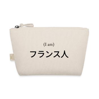 Japanese T-shirt  (I am) French - Organic Pouch - nature - Front