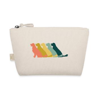 Golden Retriever Dog Retro - Organic Pouch - nature - Front