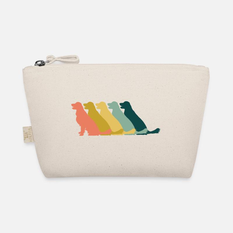 Golden Retriever Hund Retro - Bio-Täschchen - Natur