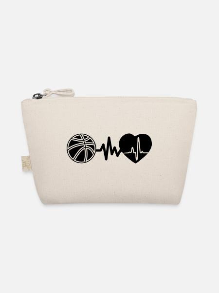 Basketball ist Leben Herzschlag für den Sport - Bio-Täschchen - Natur
