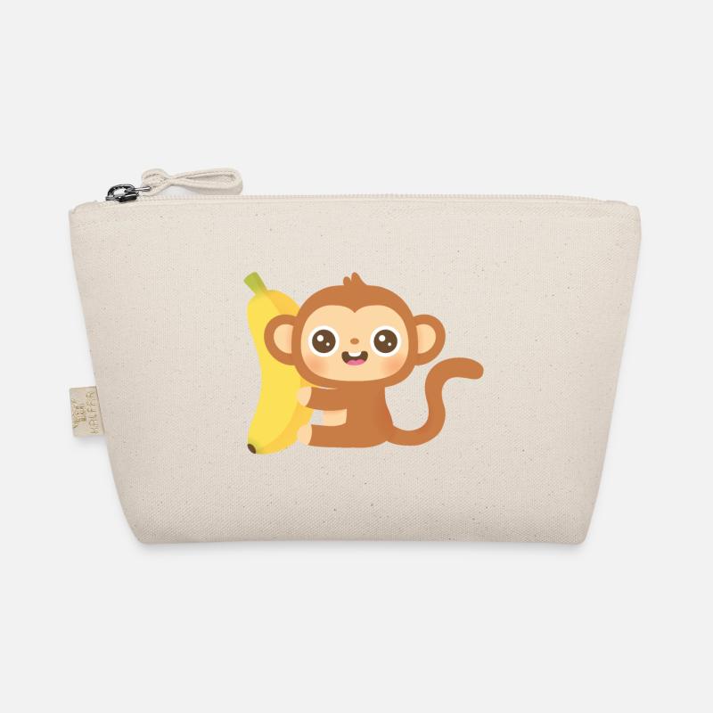 Cute Monkey and Banana Organic Pouch