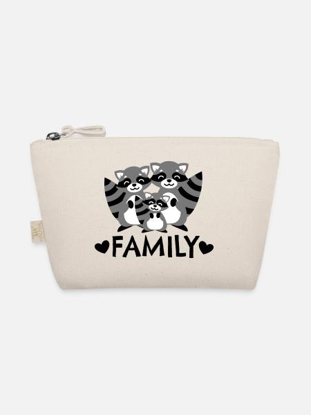 Raccoon family Raccoon family We are family - Organic Pouch - nature - Front