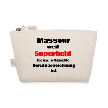 Masseur weil Superheld keine Berufsbezeichnung ist - Bio-Täschchen - Natur - Vorne