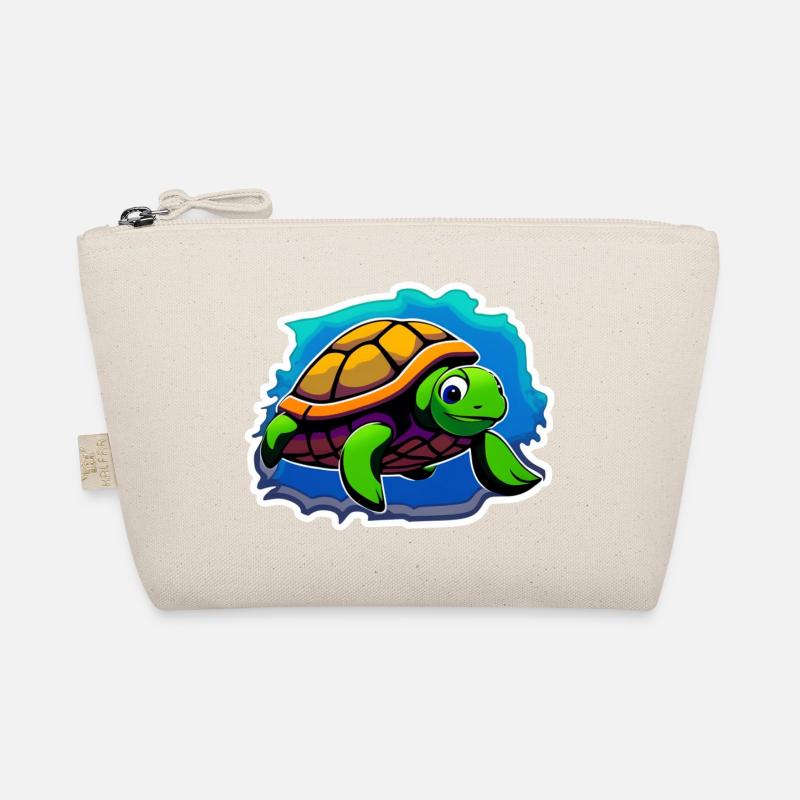 Hübsche Schildkröte, schwimmend Bio-Täschchen