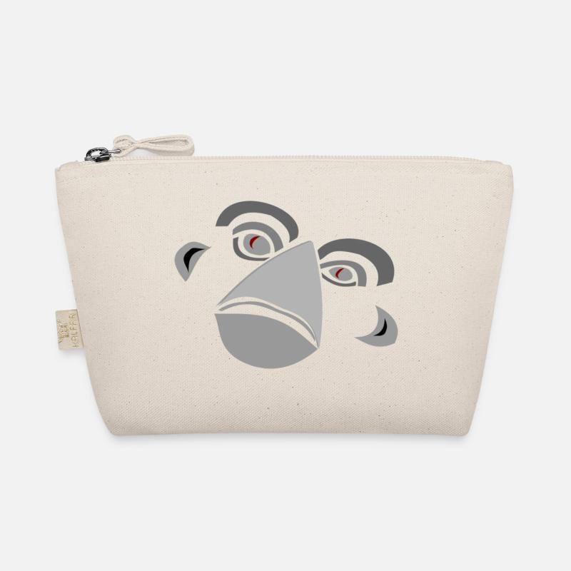 Smart, thoughtful and possibly concerned monkey face Organic Pouch