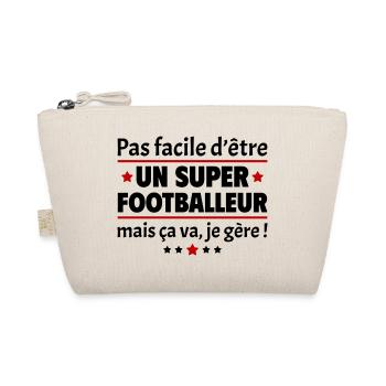 Pas facile d'être un super footballeur, foot, noël - Trousse biologique - nature - Devant