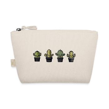 Funny Cactus TShirt - Organic Pouch - nature - Front