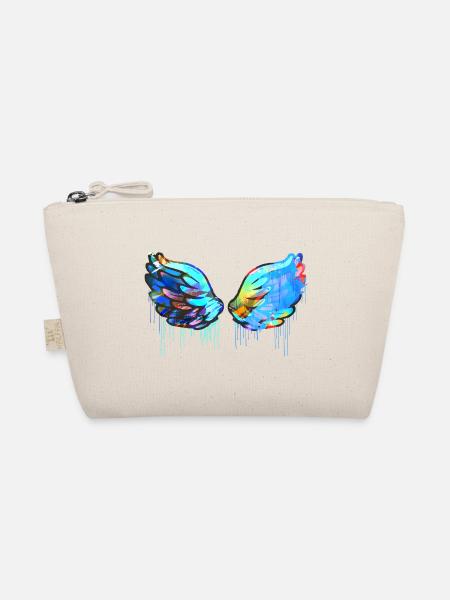 angelwings,wings,watercolor,colorful,angel wings - Organic Pouch - nature - Front