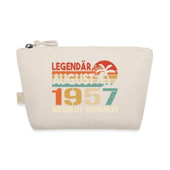 Geboren im August 1957 Funny Birthday Retro - Bio-Täschchen - Natur - Vorne