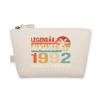 Geboren im August 1992 Funny Birthday Retro - Bio-Täschchen - Natur - Vorne