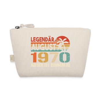 Geboren im August 1970 Funny Birthday Retro - Bio-Täschchen - Natur - Vorne