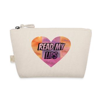 read my lips spruch - Bio-Täschchen - Natur - Vorne