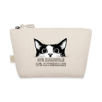 Chat 80 % coton 20 % poils de chat Dicton drôle - Trousse biologique - nature - Devant