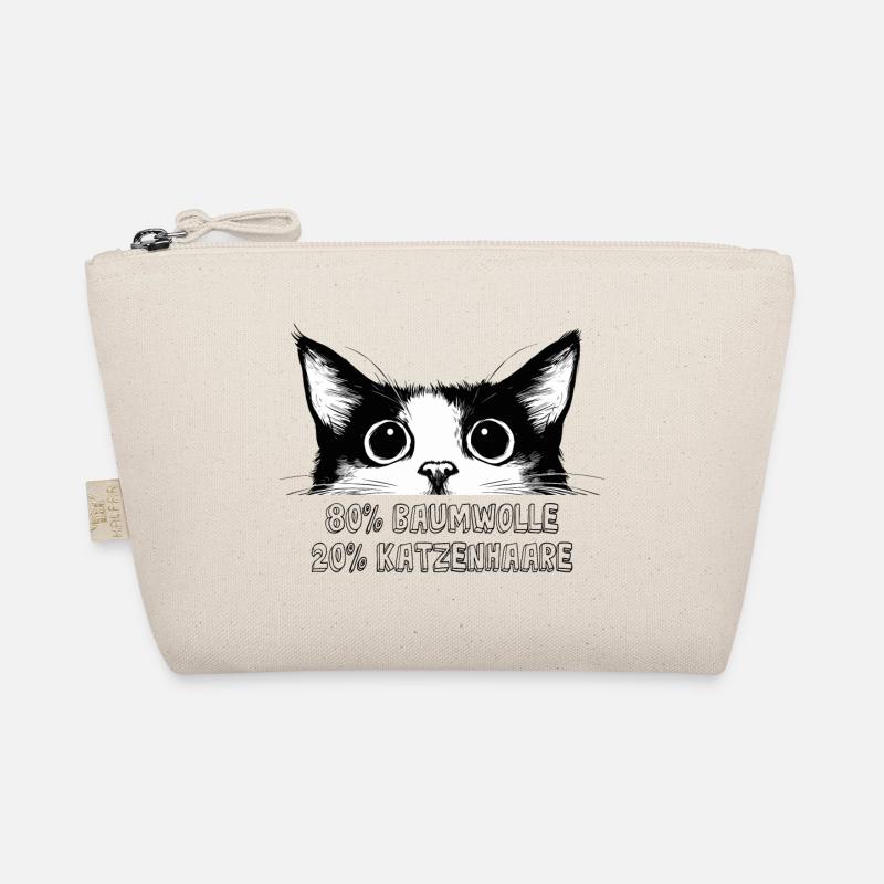Katze 80% Baumwolle 20% Katzenhaare Lustig Spruch Bio-Täschchen