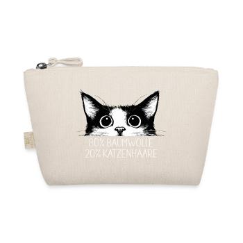 Chat 80% Coton 20% Poils de chat Drôle de dicton - Trousse biologique - nature - Devant
