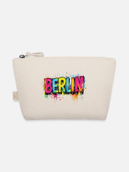 Berlin Graffiti Font Street Art Urban Style - Organic Pouch - nature - Front