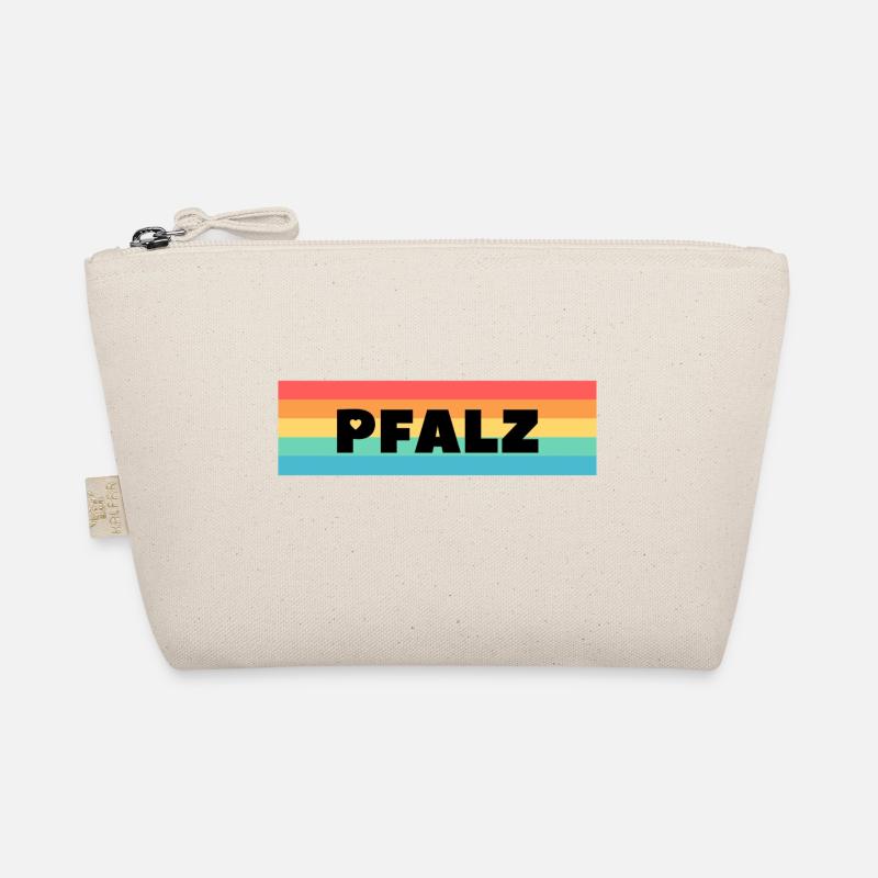 Pfalz Regenbogen mit Herz von PFALZstyle - Bio-Täschchen - Natur