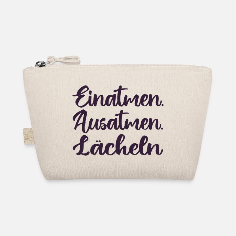 Einatmen. Ausatmen. Lächeln - Bio-Täschchen - Natur