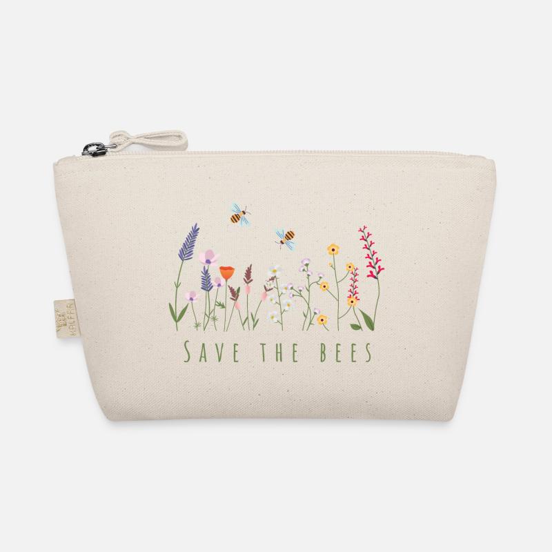 Save the Bees | Biene Wildblumen Bienen Tiere - Bio-Täschchen - Natur