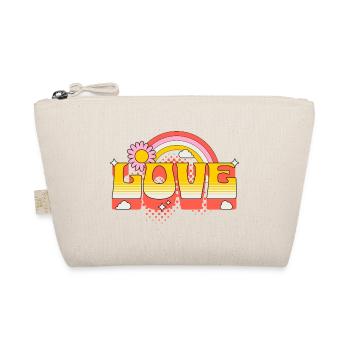 Love Scripture Flower Rainbow Clouds Art - Organic Pouch - nature - Front